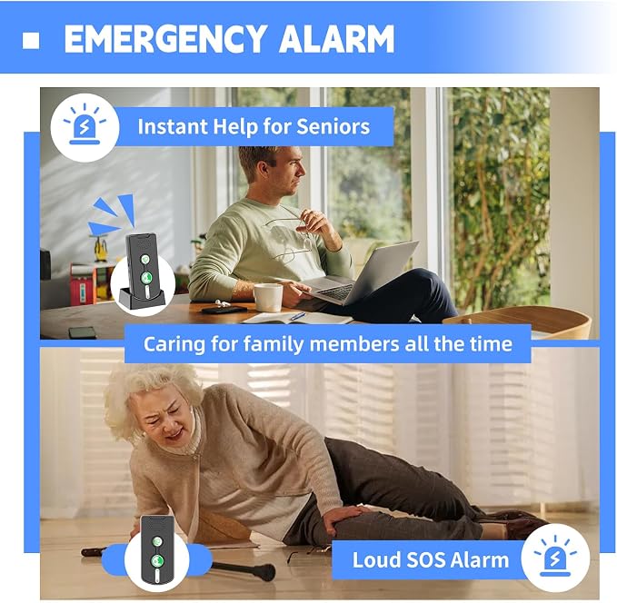 2 Way Intercom for Home Upgraded, Portable Wireless Intercom System for House with 5 Level Volume and Ringtones Adjustment Rechargeable for Hospital Hotel Office Business 3 Pack(Black)
