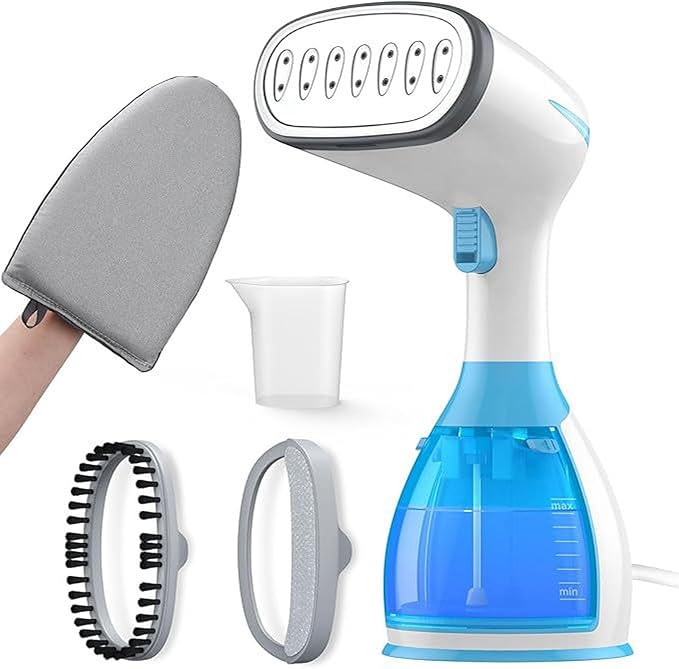 Diydeg Handheld Steam Iron, 1100W Portable Fa Wrinkles Remover with 280ml Detachable Water Tank and Stainless Steel Nozzle, for Home Travel Business Trip (US Plug)