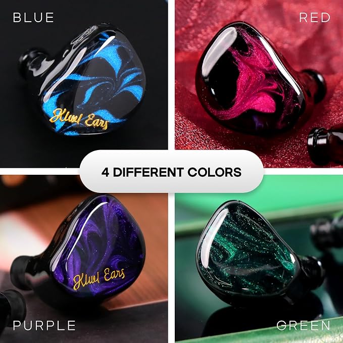 Linsoul Kiwi Ears Cadenza 10mm Beryllium Dynamic Driver IEM 3D Printed with Detachable Interchangeable Plug 0.78 2pin 3.5mm IEM Cable for Musician Audiophile (Green)