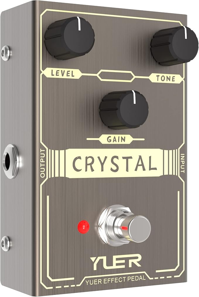 CRYSTAL,Guitar Pedal,Electric Guitar Effects Pedal for Guitars and Bass Effect Pedals Mini Single Type DC 9V True Bypass