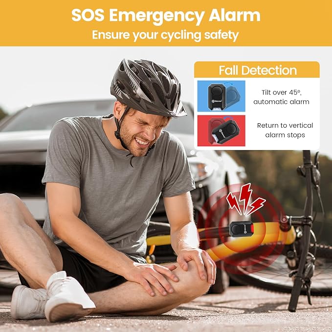 Geevon Bike Alarms for Ebikes, Wireless Bike Alarm with Remote, 135dB Anti-Theft Bicycle Motorcycle Alarm Wireless Security Sensor Alarms, IPX5 Waterproof (1)
