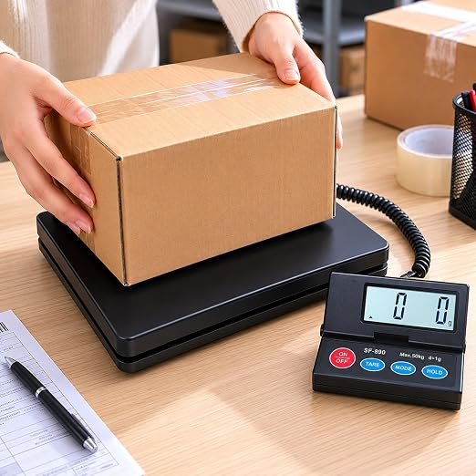 Milageto Digital Postal Scale with LCD Backlight Display Portable Postage Luggage
