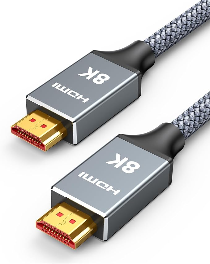 Capshi 100ft 8K 4K@120Hz HDMI Cable Long, Fiber Optic 48Gbps High Speed Cord for PS5/4, TV, Gaming Console, Monitor, 8K@60Hz, 2K@240Hz, 144Hz, Support HDR, eARC, DTS:X, HDCP 2.2 & 2.3, Grey