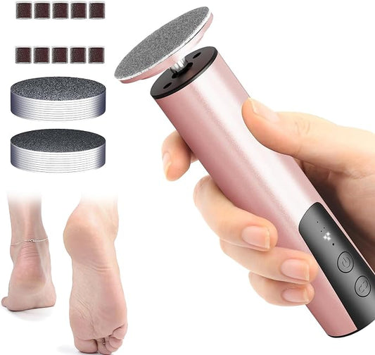 Rechargeable Electric Foot Callus Remover, Pedicure Tools for Feet, Electric Foot File, Heel Scraper for Cracked Heels, Calloused Feet Remover Tool (Pink)