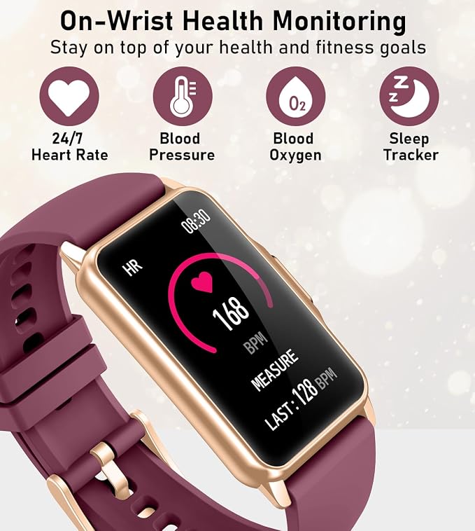 Mindrose Fitness Tracker with Heart Rate Blood Oxygen Sleep Monitor Sports Modes Step Calorie Counter Pedometer