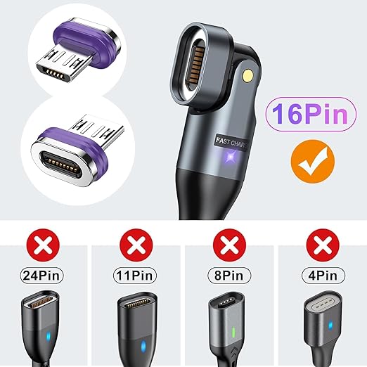 16PIN iProduct Magnetic Tips 3 Pack Magnetic Adapter Magnet Heads Connector for iProduct Device