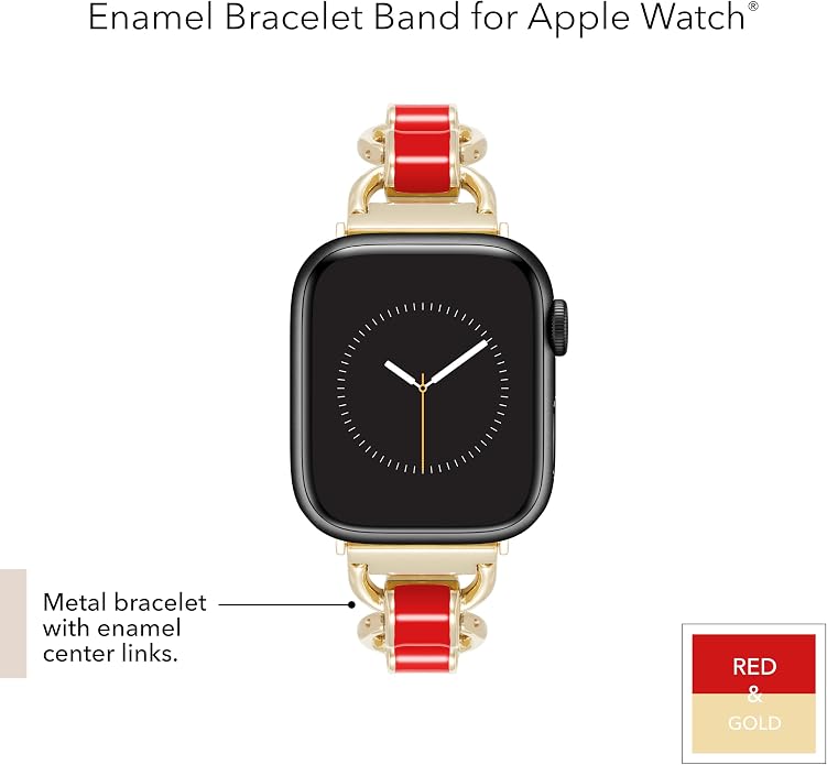 Anne Klein Fashion Chain Bracelet for Apple Watch, Secure, Adjustable, Apple Watch Replacement Band, Fits Most Wrists