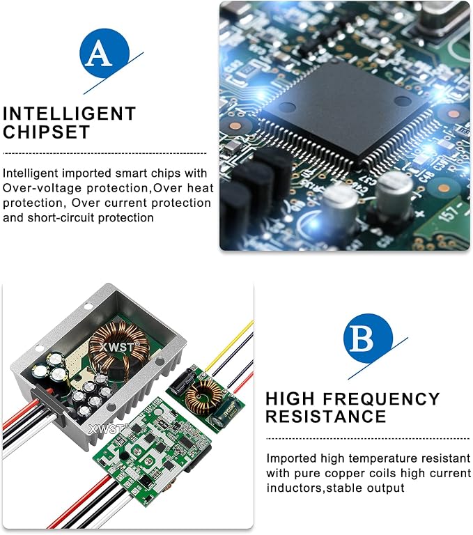 DC DC Stabilizer 9V-36V to 13.8V Boost Buck Converter 30A 414W Waterproof Automatic Voltage Regulator Auto Step Up Down 13.8V Volt Transformer Module