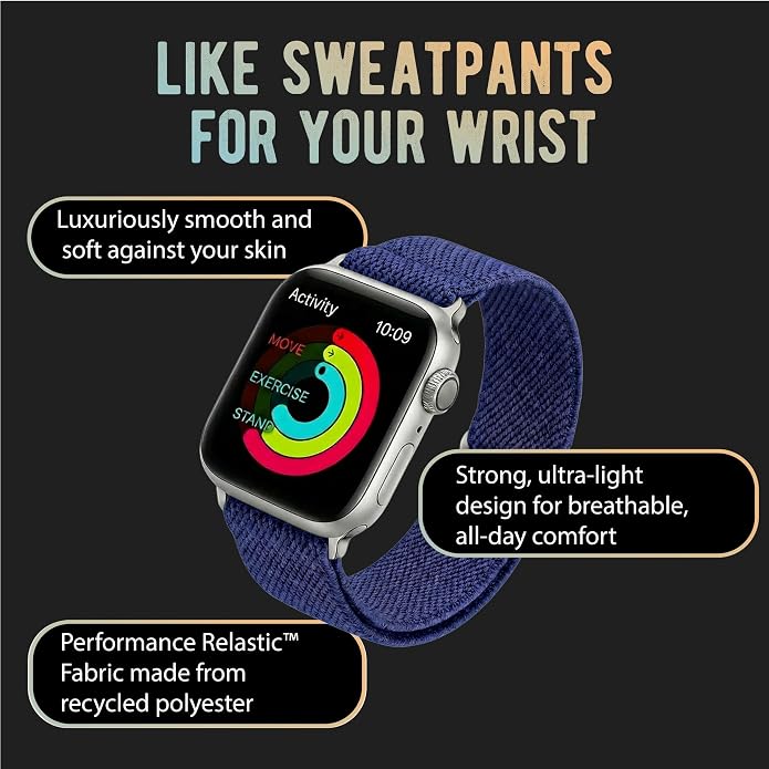 Braxley Bands for Apple Watches - Stretchy and Washable - Adjustable with Apple Watch Bands for Women & Men - Compatible with Apple Watch Series SE Ultra 9 8 7 6 5 4 3 2 1