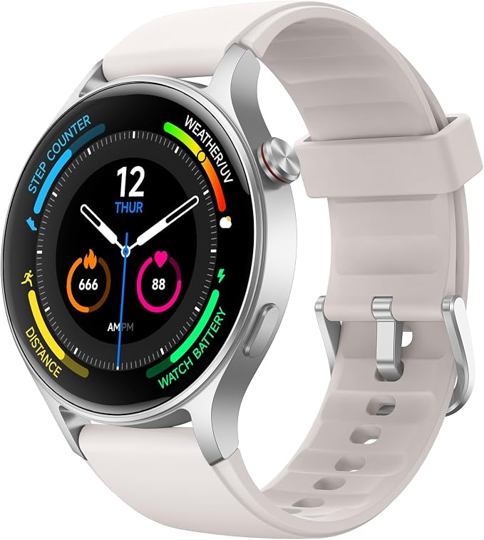 Fitpolo Smart Watch for Men Women,1.3" AMOLED Touchscreen Fitness Tracker, Make/Answer Calls, Heart Rate SpO2 Monitor, 3ATM Waterproof, Sleep & Activity Tracking Smartwatch for Android Phones iPhone
