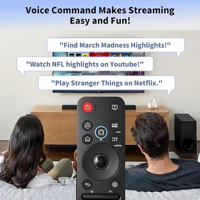Replacement for LG TV Remote, for All 2019-2025 LG Remote Control for Smart TVs with Voice and Pointer Function, for LG Magic Remote. 2-Year Warranty.