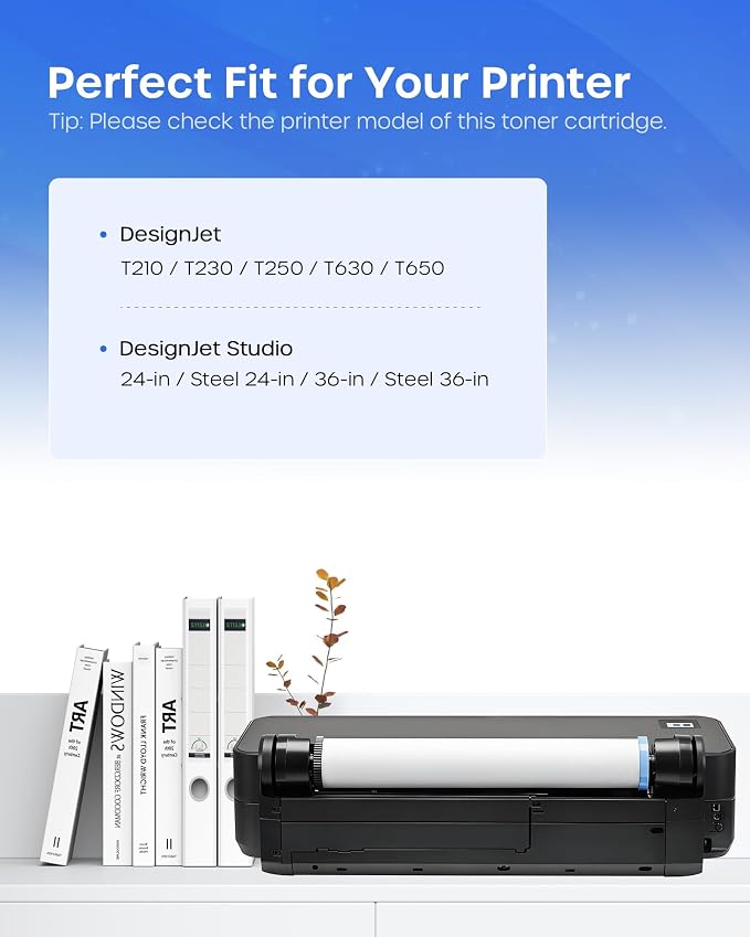 712XL 712 Ink Cartridges High Yield Compatible Replacement for HP | 712XL 712 XL 712 Ink Cartridges for DesignJet T650 T630 T230 T210 Studio Plotter Printer (2 Black, 80-ML Black)