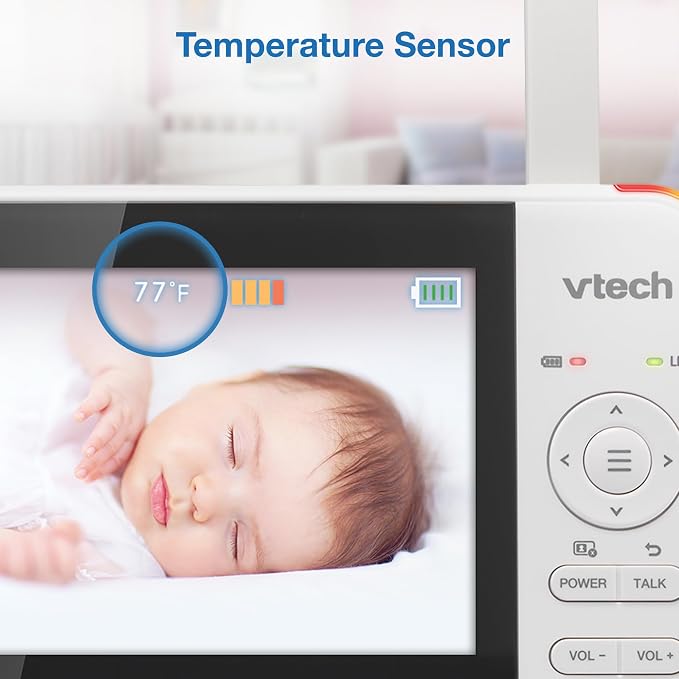 VTech Baby Monitor No WiFi, 3 Cameras & Remote Pan-Tilt-Zoom for 3 Rooms – Hack-Proof, 17Hr Battery, 1000ft Range, Auto Night Vision, Temperature Sensor | VM924-3