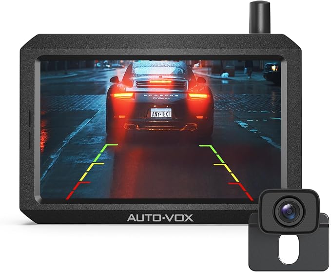 AUTO-VOX CS-2 Wireless Backup Camera with 4.3" Car Monitor, Easy Install Stable Digital Signal Back Up Camera System, Super Night Vision Reverse Cam for Truck, SUV, Van, Trailer