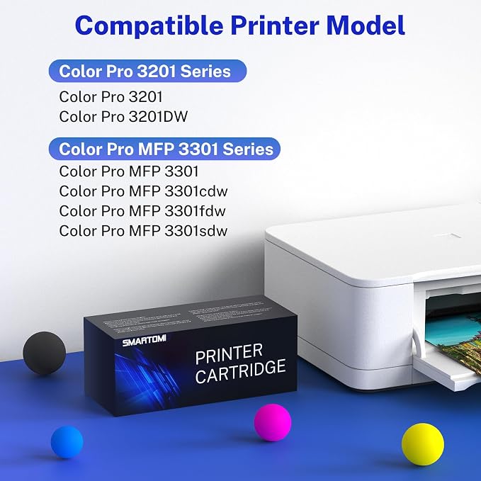 218A Toner Cartridge 4 Pack Set Compatible Replacement for HP 218A 218X W2180A W2181A W2182A W2183A Works with Color Pro MFP 3301 3201 Series MFP 3301cdw 3301fdw 3301sdw 3201dw Printer with Chip