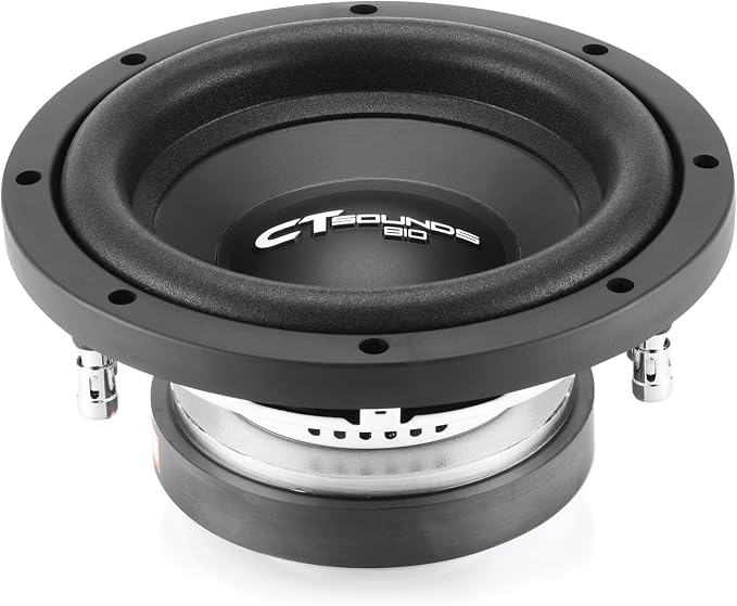CT Sounds Bio 8” 600-Watt Dual 2-Ohm Car Subwoofer