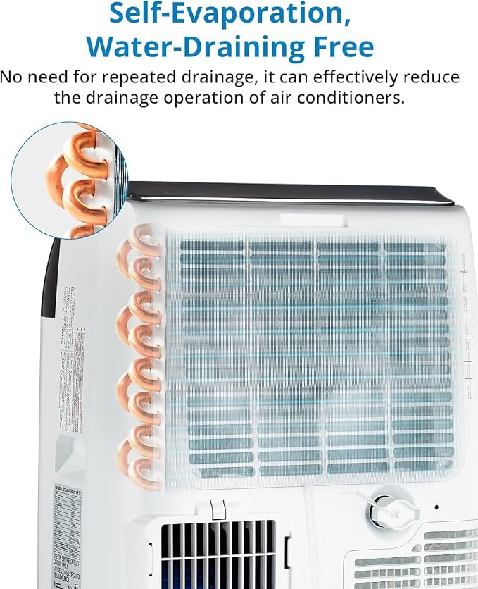 Garvee 14000 BTU Portable Air Conditioner, 3-in-1 Indoor AC Unit with Cooling, Dehumidifier, Fan, Follow Me, 24-Hour Timer, Remote Control & Window Kit for Bedroom, Home Office, Apartment, 750 Sq. Ft