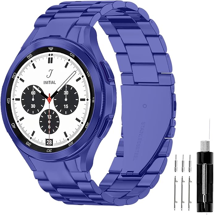 GOLDTOLUCK No Gap Stainless Steel Band Compatible with Samsung Galaxy Watch 8 7 6 5 4 Classic FE Pro Ultra 40mm 44mm 46mm 43mm 47mm 45mm 42mm Replacement Men Women Milanese Metal Elegant Casual