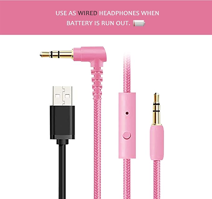Riwbox CT-7 Cat Ear Kids Bluetooth Headphones, LED Light Up Bluetooth Wireless Over Ear Headphones with Microphone and Volume Control for Travel/School/Smartphones/Laptop/PC/TV (Pink&Green)