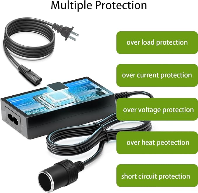 12V Converter Compatible with Igloo Iceless Kool Mate Cool Chill Thermolectric Coolers Power Supply Adapter