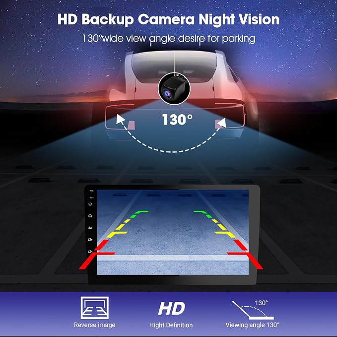 9 Inch Wireless Carplay Screen for Car,Double Din Car Audio Receivers with Voice Control,HD Portable Car Stereo Touch Screen with Backup Camera