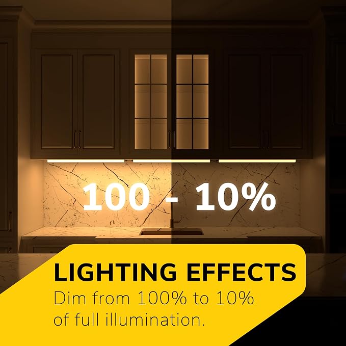 GETINLIGHT 12-inch Hardwired Only LED Under Cabinet Lighting, Soft White(3000K), Dimmable, Matte White Finished, ETL Listed, IN-0201-11-WH