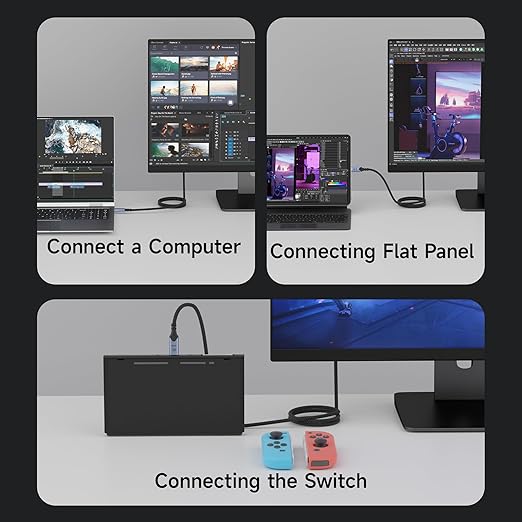 Long USB c Cables 2Pack 20FT,USB Type C 100W Fast Charging,USB c 3.2 Gen 2x2 Compatible with Thunderbolt 4/3,20Gbps high Speed Data Transfer,4K@60Hz Video with Monitor/Display/Dock/SSD/Hub.