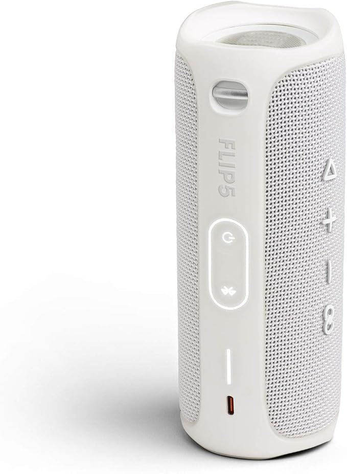 JBL FLIP 5 Waterproof Portable Bluetooth Speaker - White (Renewed)