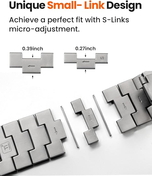 Titanium Watch Band Compatible with Apple Watch Ultra 3 & Ultra 2 1 49mm - 26mm Wide-Body Metal Apple Watch Ultra Band with Scratch Resistant DLC Coating for men - CRNS01 Business Series