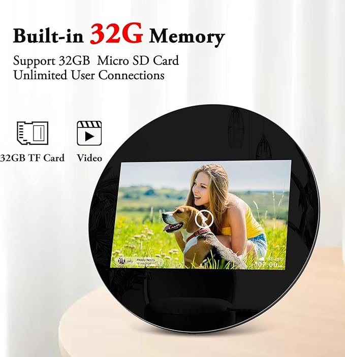 Digital Picture Frame, ThankVip 10.1 Inch WiFi Digital Photo Frame, IPS HD Display Touch Screen,32GB Storage, Slideshow, Wall Mountable, Auto-Rotate, Share Photos and Video via Uhale App