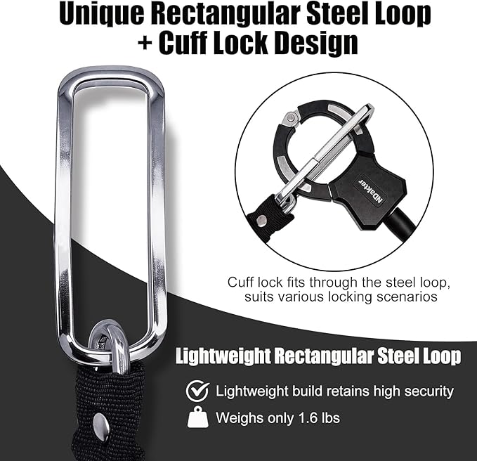 NDakter Electric Scooter Lock Anti Theft with 2 Keys, 42 Inch High Security Bike Chain Lock, Suitable for Scooter, Electric Bike, Door, Gate, Fence and Daily Use at School & Park & Home
