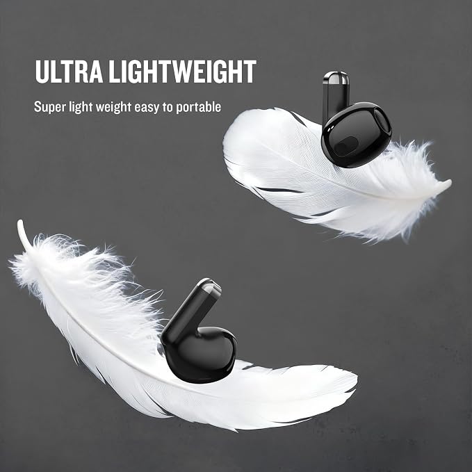 X25 Wireless Earbuds, Semi-in-Ear Headphones, Super Bass Sound Earphone, Bluetooth 5.3 with Microphone, Hands-Free Call, 50H Standby time, Auto Pairing for Apple AirPods