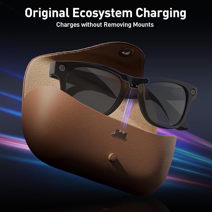 Carina C2 Wearable Battery Pack for RayBan Meta Wayfarer Standard 50-22-150 | Wearable Design, Gen1 & Gen2 Support, Portable Mini Power, Extended 14-19h Battery Life
