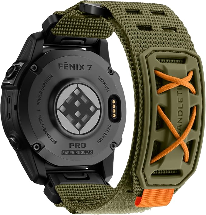 Bandletic Compatible with Garmin Instinct 3 E 45mm Watch Band - 22mm Quick Fit Replacement Nylon Strap for Fenix 8 47mm 7 6 Pro/5 Plus/Instinct 2/Forerunner 970/965/955/945/Approach S70/S62/S60 /Epix
