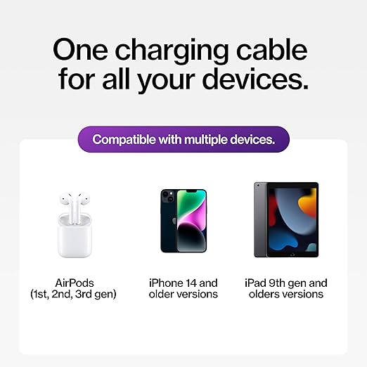 Statik MagStack USB A to iProduct Cable MFi Certified, Clutter-Free Magnetic Charging Cable, Anti-Tangle Phone Charger Cord, 12W, Compatible with iPhone & iPad, 6FT, 3-Pack