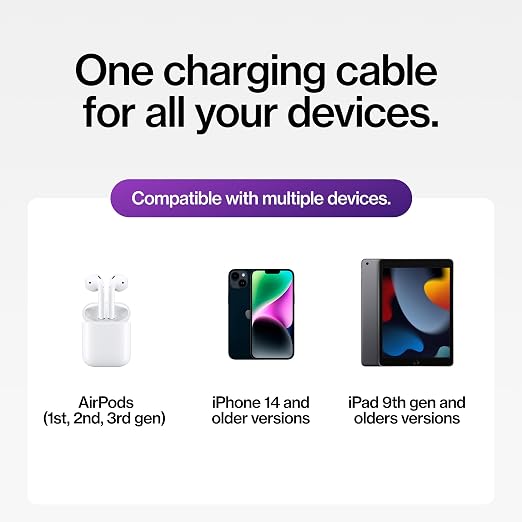 Statik MagStack USB A to iPhone Cable MFi Certified, Clutter-Free Magnetic Charging Cable, Anti-Tangle Phone Charger Cord, 12W, Compatible with iPhone & iPad, 3FT