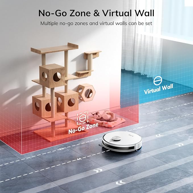 ILIFE A30 Pro Robot Vacuum and Mop Combo, Self Emptying Robot Vacuum Cleaner + A30 Pro Replacement Filters, 10 Pcs Included