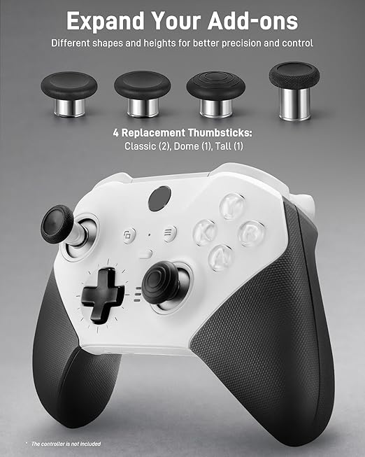 Complete Component Pack for Xbox Elite Controller Series 2 - Accessories Includes 1 Carrying Case, 1 Charging Dock, 1 Charger Cable, 4 Thumbsticks, 4 Paddles and 1 Adjustment Tool(BLACK)
