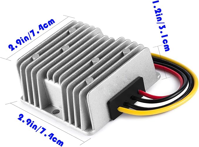 DC/DC 8V-40V Step Up Step Down to 13.8V 10A 138W, Boost Converter Voltage Regulator, Power Adapter Voltage Booster, Reducer Waterproof Module Transformer for Golf Cart Club Car Truck Vehicle