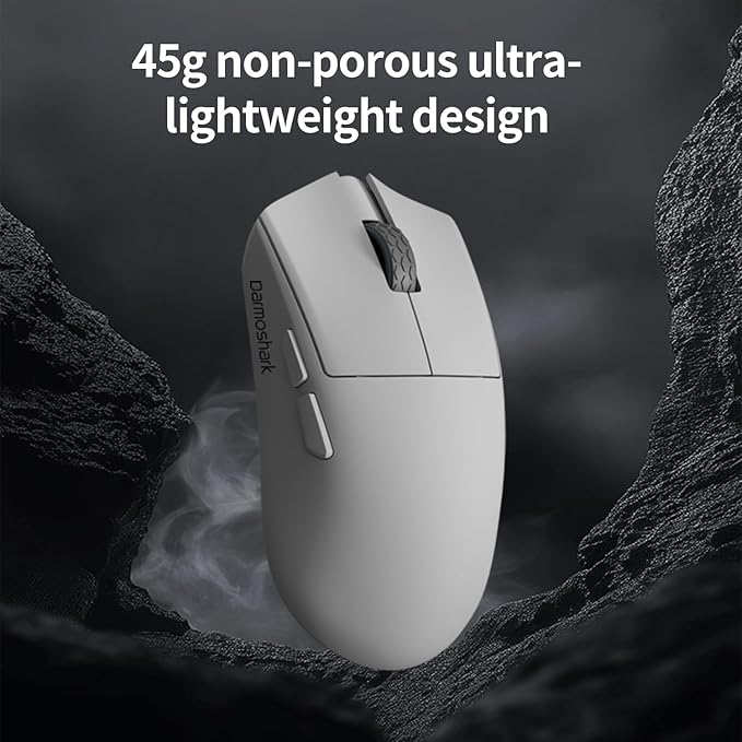 Darmoshark M3XSPRO Mini Wireless Gaming Mouse,Tri-Mode 8K/USB-C/Bluetooth,Up to 30000DPI,PAW3950 Optical Sensor Lightweight 45g,5 programmable Button,Computer Mouse for Laptop,PC,Mac-W