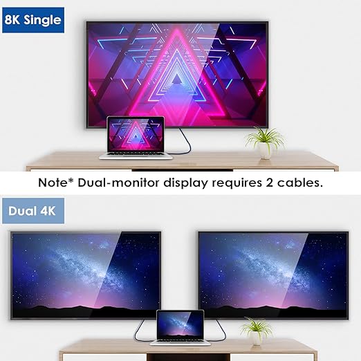 Thunderbolt 4 Cable 10FT Compatible, 240W, 40Gbps, 8K 60Hz, 4K 144Hz USB 4 USB C Cable for MacBook Pro/Air, SSD, Dell XPS HP, iPhone 17, SSD, Mac mini M4 Pro
