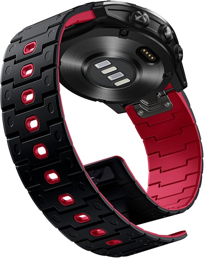 Bandletic Compatible with Garmin Fenix 6X/7X Band, 26mm Quick fit Soft Silicone Magnetic Watch Band Replacement for Fenix 8 51mm/7X 6X Pro/5X Plus/3/Instinct 2X Solar 3 50mm/Descent MK2i Smartwatches