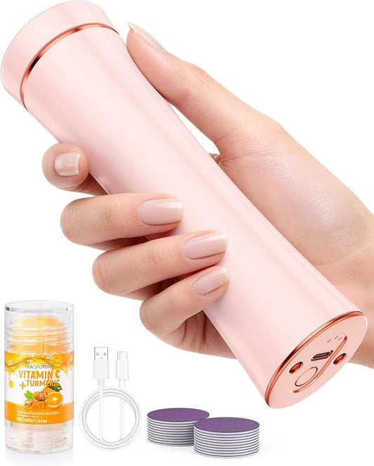 Electric Foot Callus Remover Rechargeable, Portable Electronic Foot File Pedicure Tools, Waterproof Foot Scrubber File, Professional Pedicure Kits, Foot Care for Dead Skin Ideal Gift