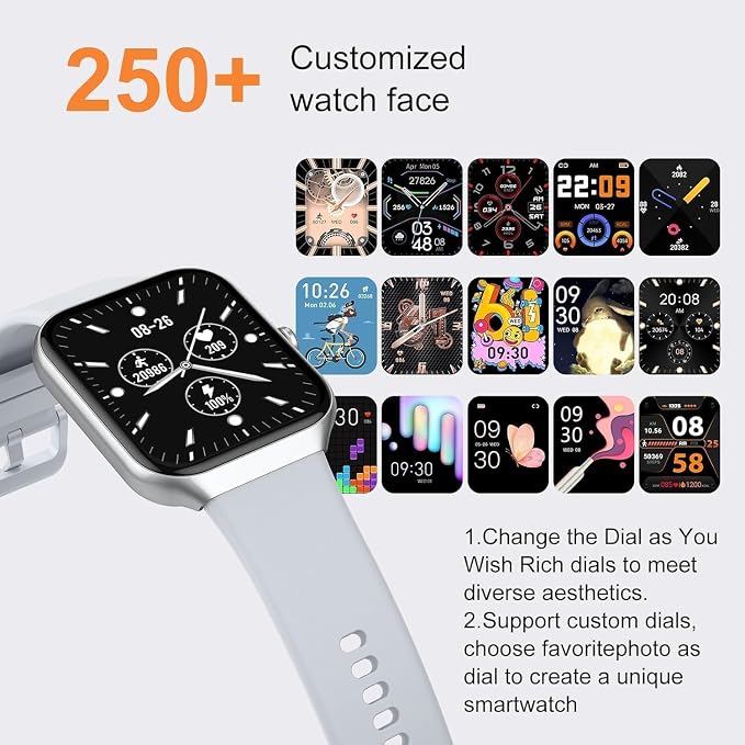 Soudorv Smart Watch 2026 NEW 1.91" Smartwatch for Men Women(Answer/Make Call),Fitness Watch with 110+ Sport Modes, Reloj Inteligente with Sleep Monitor/Heart Rate,for Android iOS, Silver