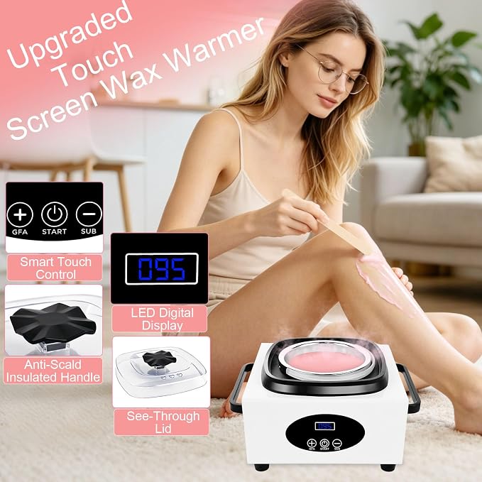 Digital Wax Warmer for Hair Removal, Yofuly Women Waxing Machine with 14oz Silicone Pot Liner, Professional Hard Wax Heater for Full Body Home Use