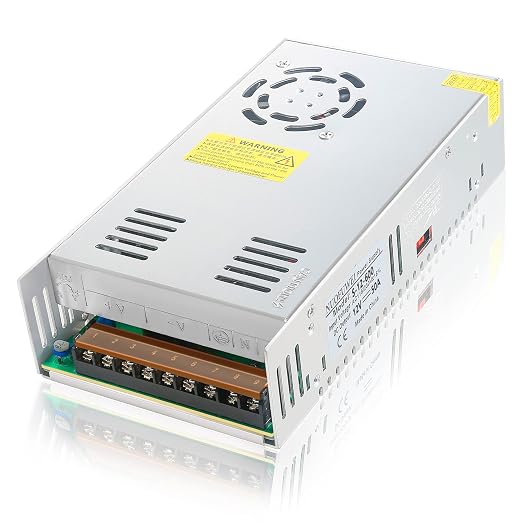 DC 12V 50A 600W Switching Power Supply Adapter 110V AC to 12V DC Converter Power Supply Transformer PSU for 12Volt Motor Pump LCD Monitor CCTV Security Camera Car Stereo 3D Printer