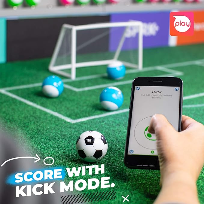 Sphero Mini Soccer Coding Robot Ball | Educational Coding and Gaming, Ages 8+, Bluetooth Connectivity, Interactive and Fun Learning Experience, For Kids and Teens