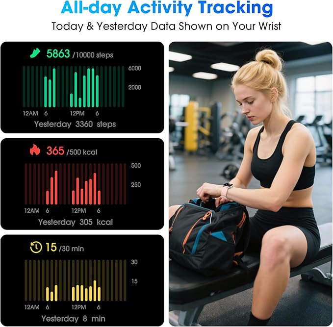 DAVIKO Pedometer Watch Senior Friendly No App/Phone Required, Waterproof Fitness Tracker Watch with Step Counter Calories/Sleep Tracker for Walking Running for Men Women