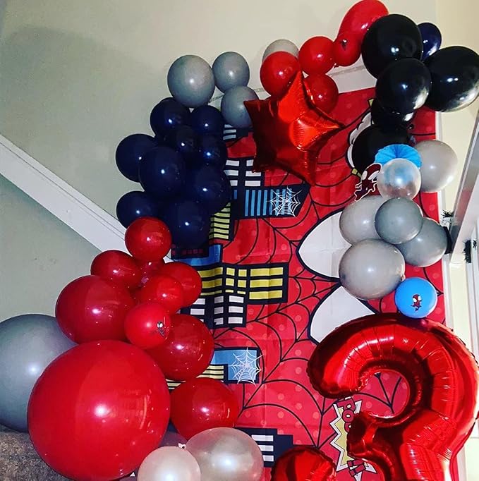 3-in-1 Electric Balloon Pump with Red and Black Balloons, 3-in-1 Electric Balloon Pump, Portable Electric Air Pump for All Balloons Inflatables Dual Nozzle Balloon Blower Machine