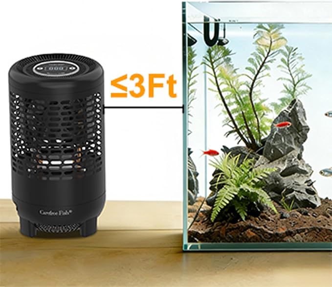 Carfree Fish Aquarium Chiller Semiconductor Technology Cooling Water Low Noise 35dB Long Service Life Small Size Energy-Saving for ≤12Gal Tank(Patent No.: US D1065431S)